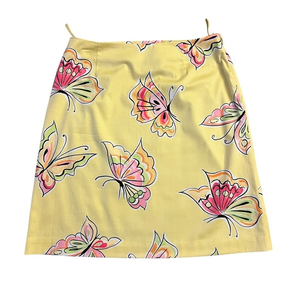 Yellow Skirt with Colorful Butterfly print perfect for Easter, spring and Summer - Picture 1 of 7